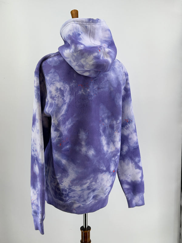 Hooded Sweatshirt in Medium - Purple Splatter colorway